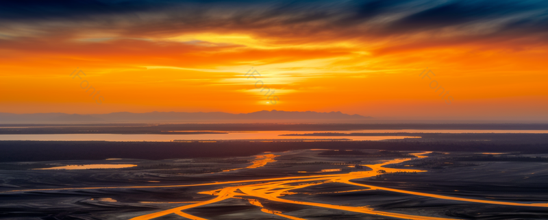 夕阳落日下的唯美海滩景色光影背景,高清,摄影图,摄影图片,图片大全,摄影图免费下载